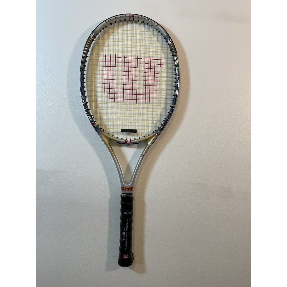 Wilson Titanium Elite Soft Shock Tennis Racket 41/4 Strung With Case